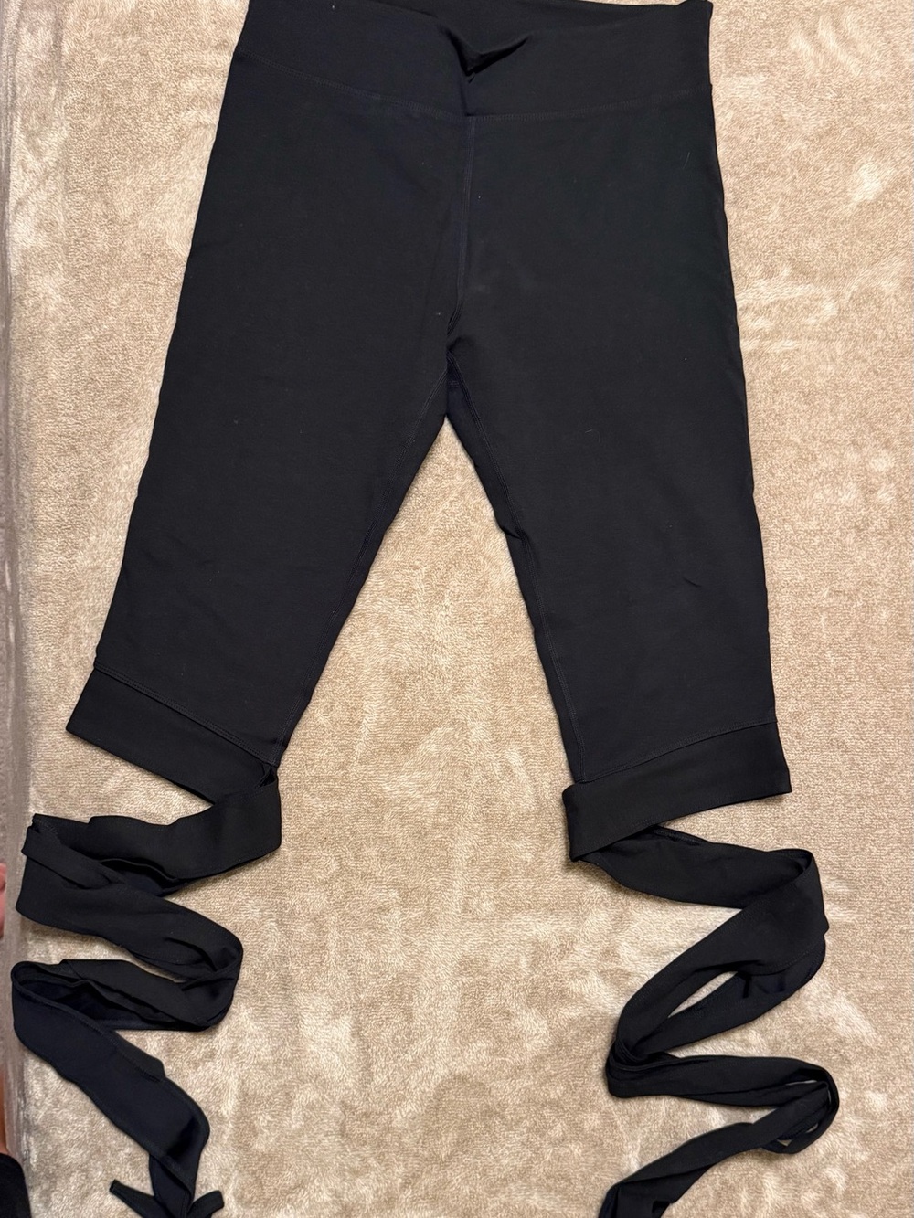 Free People fp movement Tie-Leg Black Leggings